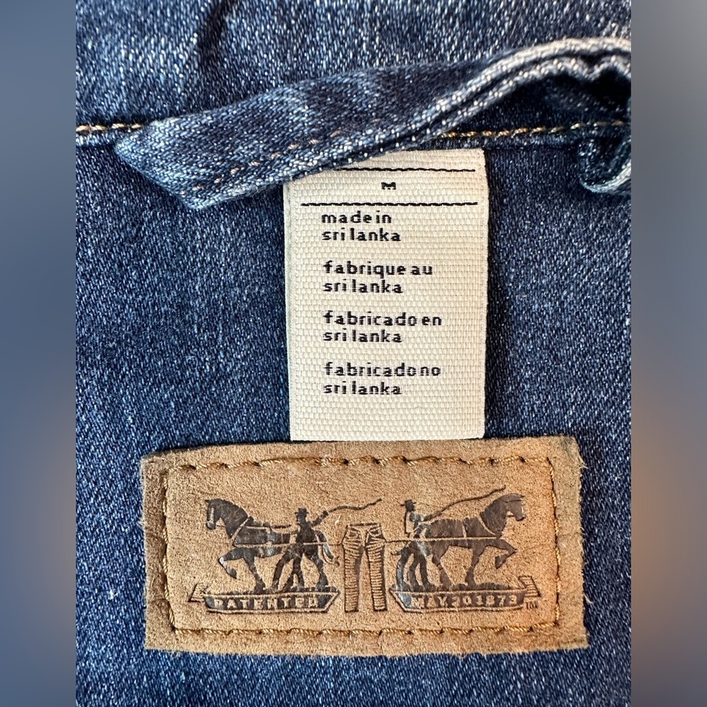 LEVIS Denim Jacket 3449 Blue Button Up Size M - Picture 4 of 15